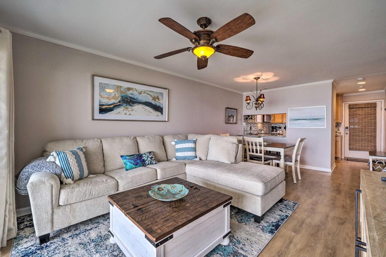 Beachfront Condo With Unobstructed Ocean Views! Oak Island Kültér fotó